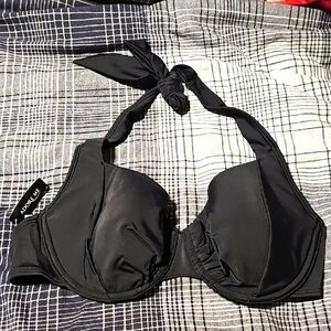Adore Me Black Halter Bikini Top   32dd